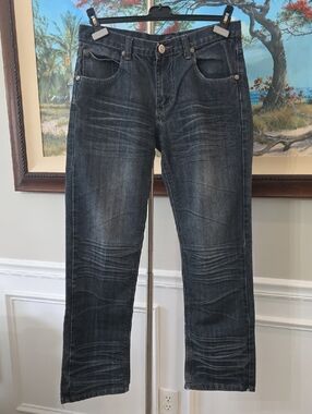 Straight-Leg Men's Jeans in Dark Indigo